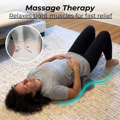 PREVO 3-in-1 Lumbar & Spine Massager Pillow with Traction Support