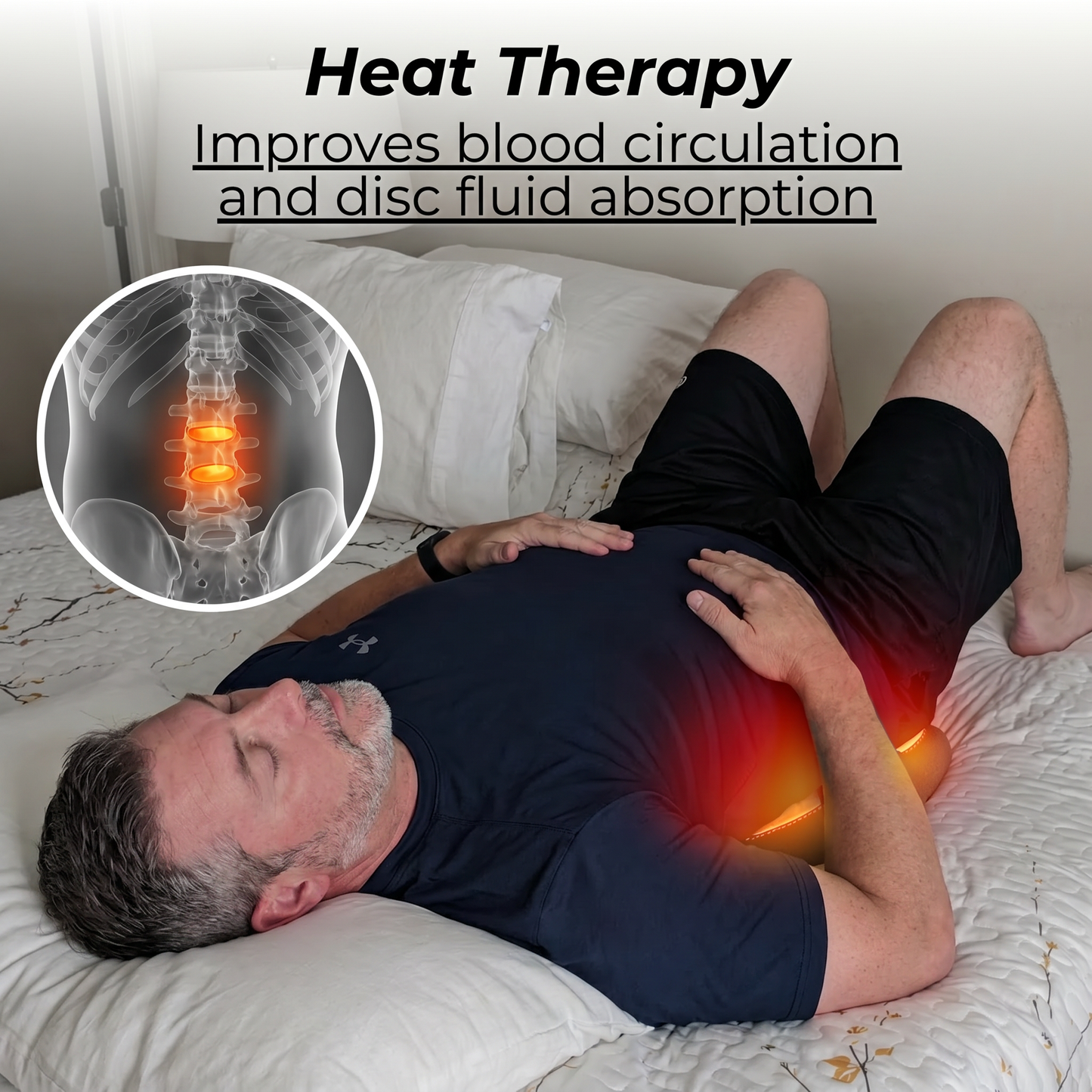 PREVO 3-in-1 Lumbar & Spine Massager Pillow with Traction Support