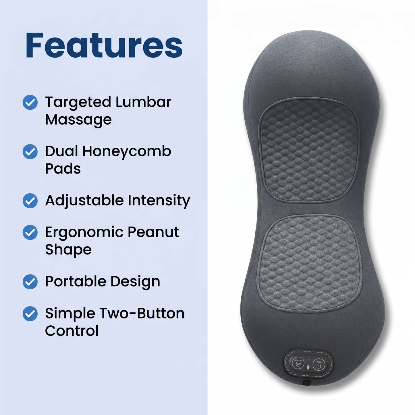 PREVO 3-in-1 Lumbar & Spine Massager Pillow with Traction Support