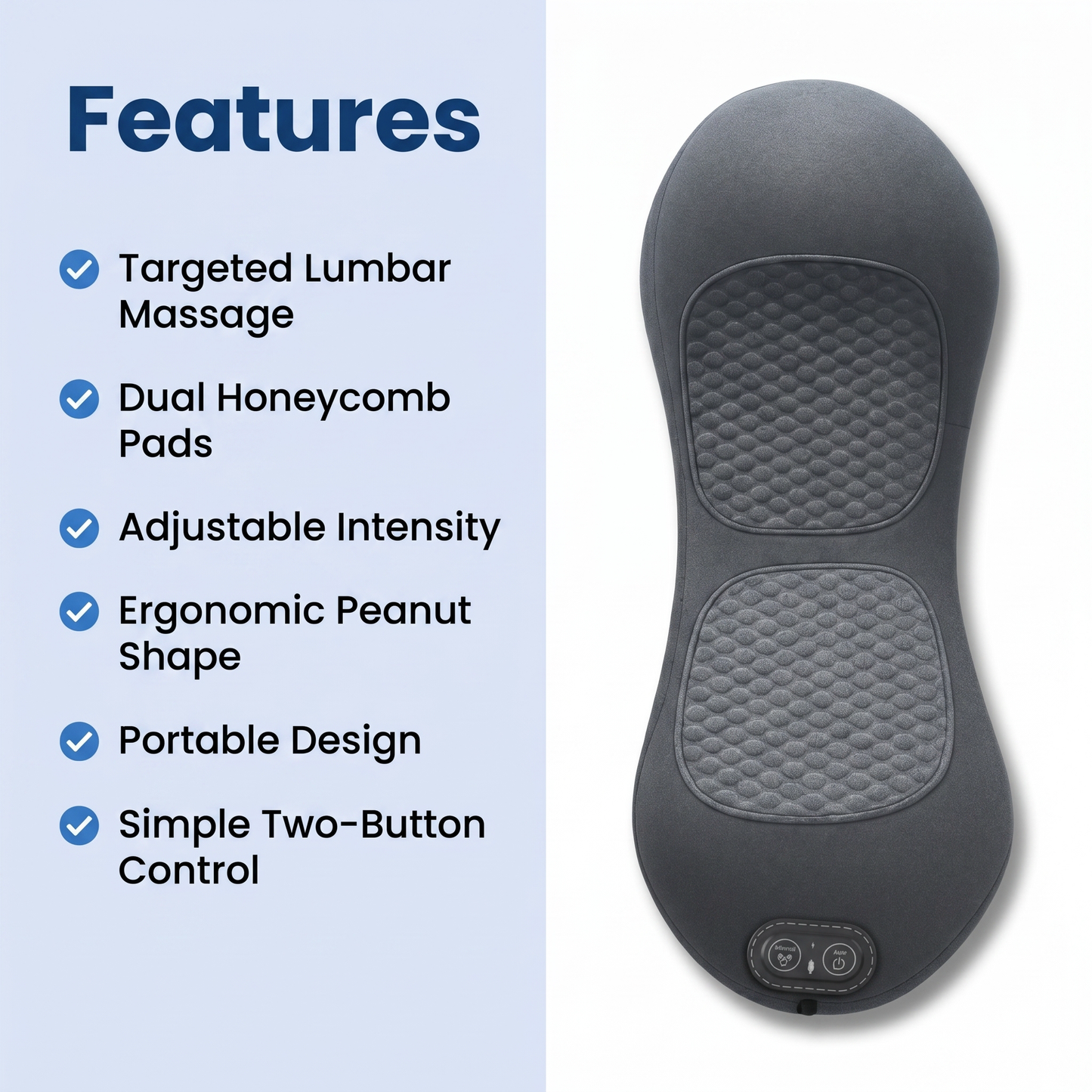PREVO 3-in-1 Lumbar & Spine Massager Pillow with Traction Support
