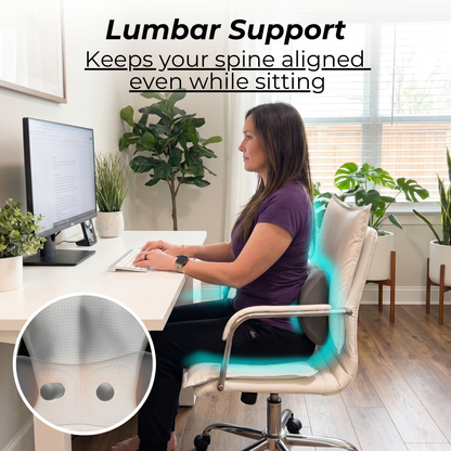 PREVO 3-in-1 Lumbar & Spine Massager Pillow with Traction Support