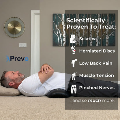 PREVO 3-in-1 Lumbar & Spine Massager Pillow with Traction Support